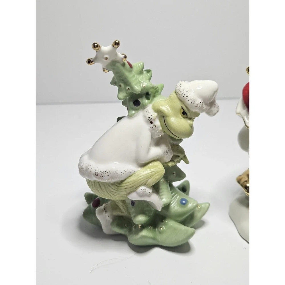 Lenox Merry Grinchmas Porcelain Salt and Pepper Shakers Set Grinch Max Christmas